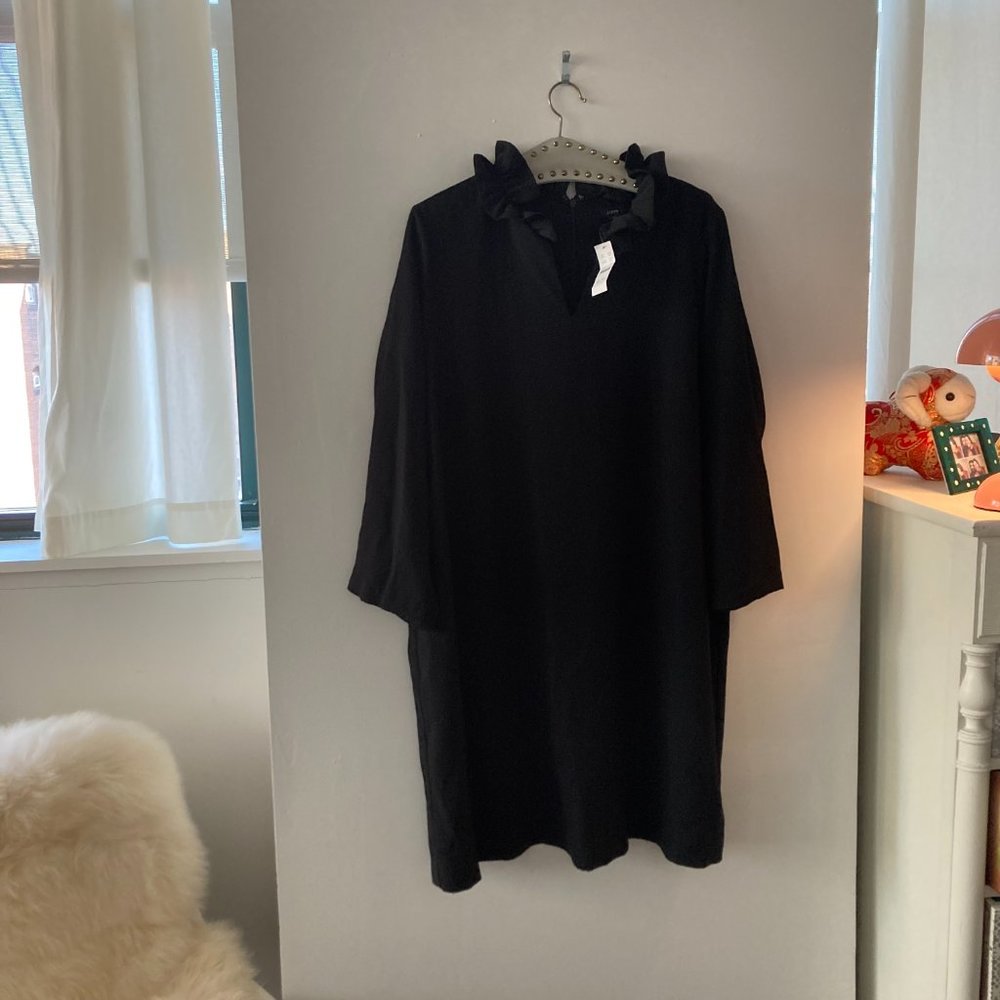 NWT JCrew Black Crepe Dress Size 22